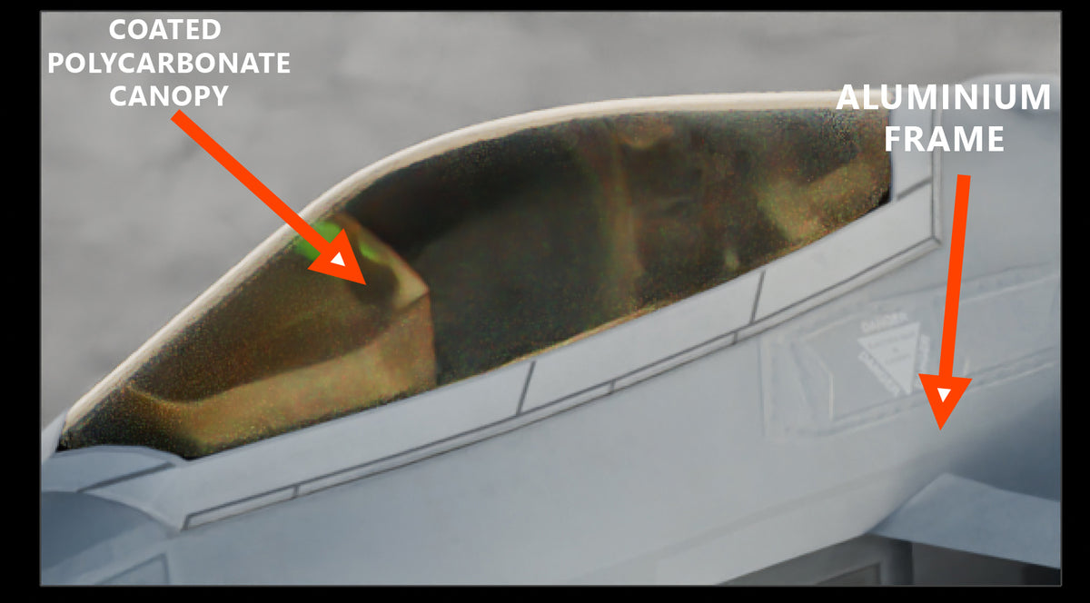 The real aircraft isn’t made of plastic.